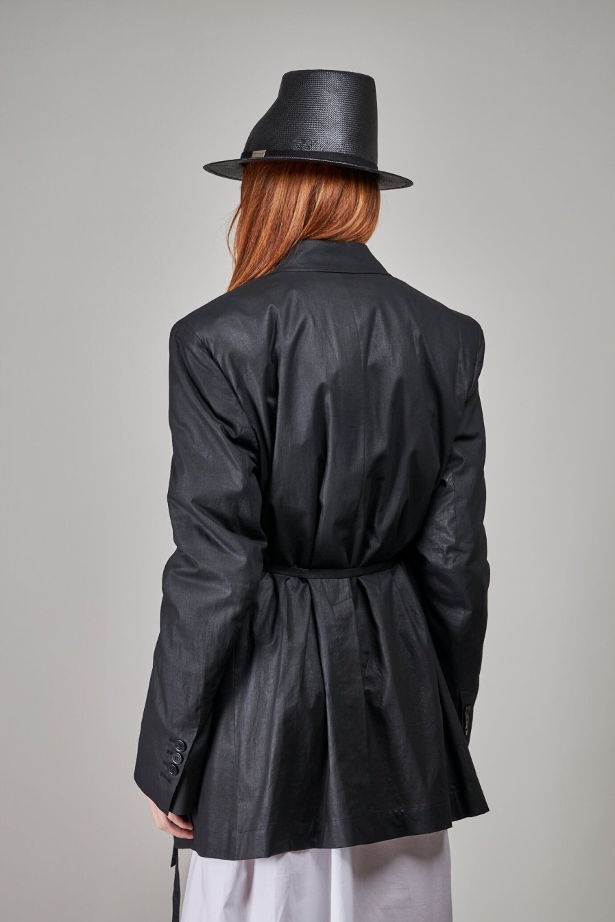 Ann Demeulemeester Agnes Slouchy Jacket Waxed , Black Online