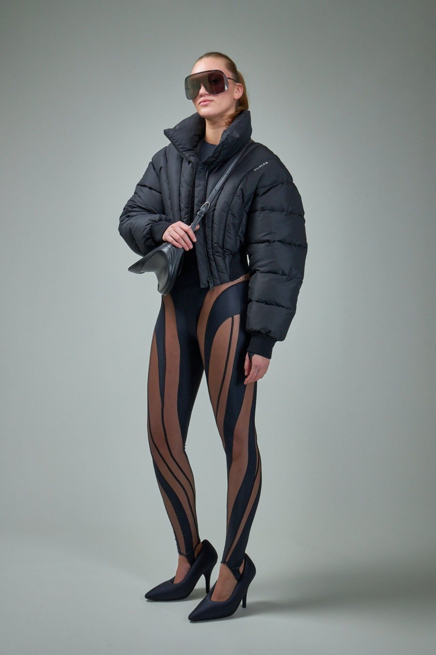 Mugler Sheer Spiral Leggings Online