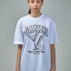 Ganni Future Heavy Cocktail Drop Shoulder T-Shirt New