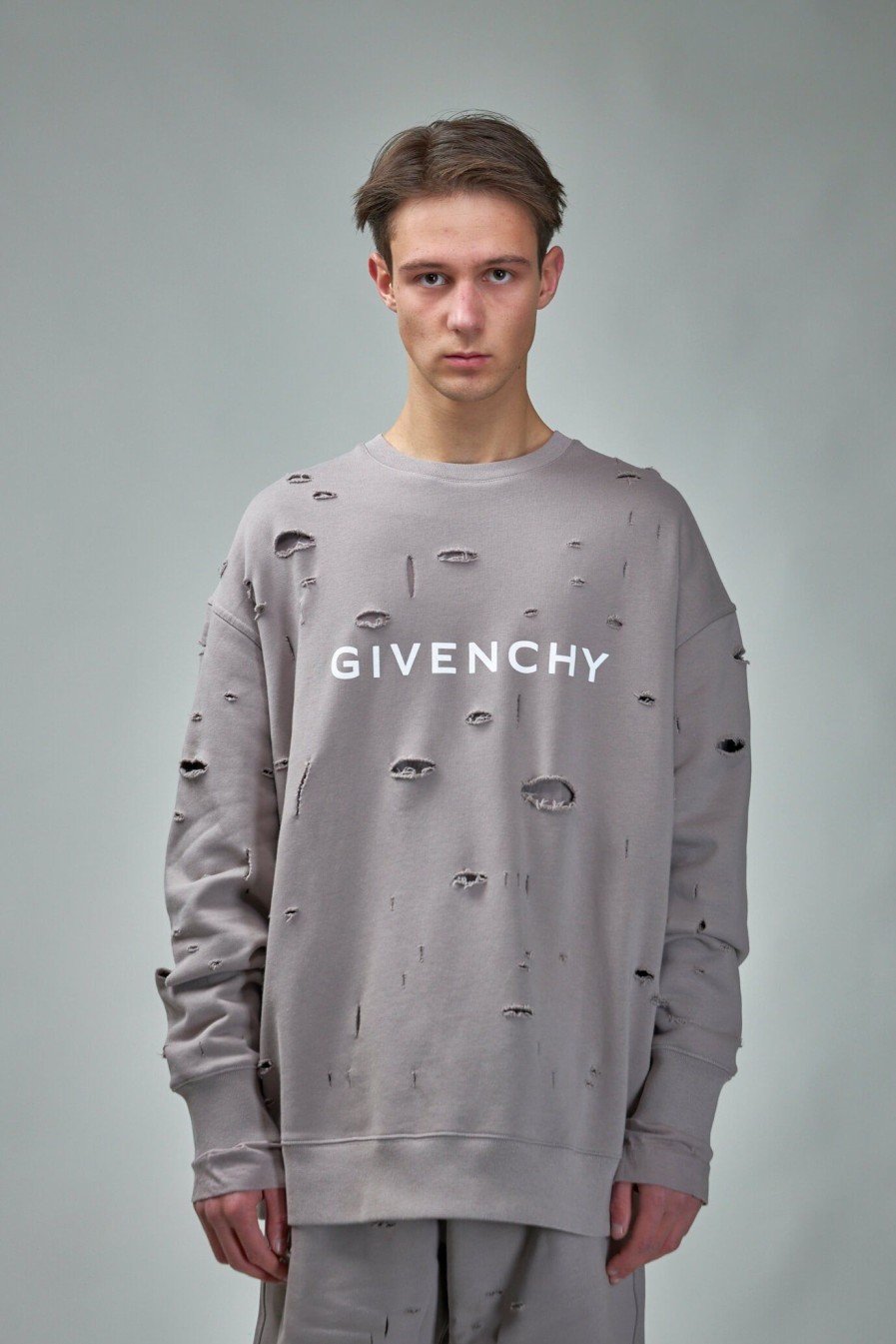 Givenchy Archetype Sweatshirt With Destroyed Effects Online