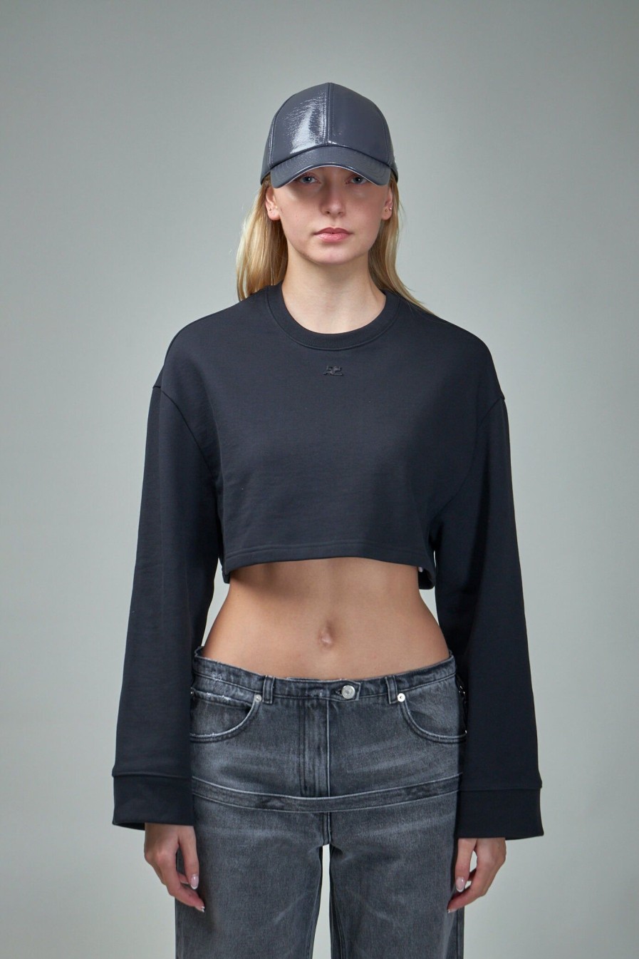 Courrèges Cocoon Fleece Cropped Sweater Hot