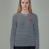 PLAY Comme des Garçons Ladies T-Shirt Knit Black White Stripes Best