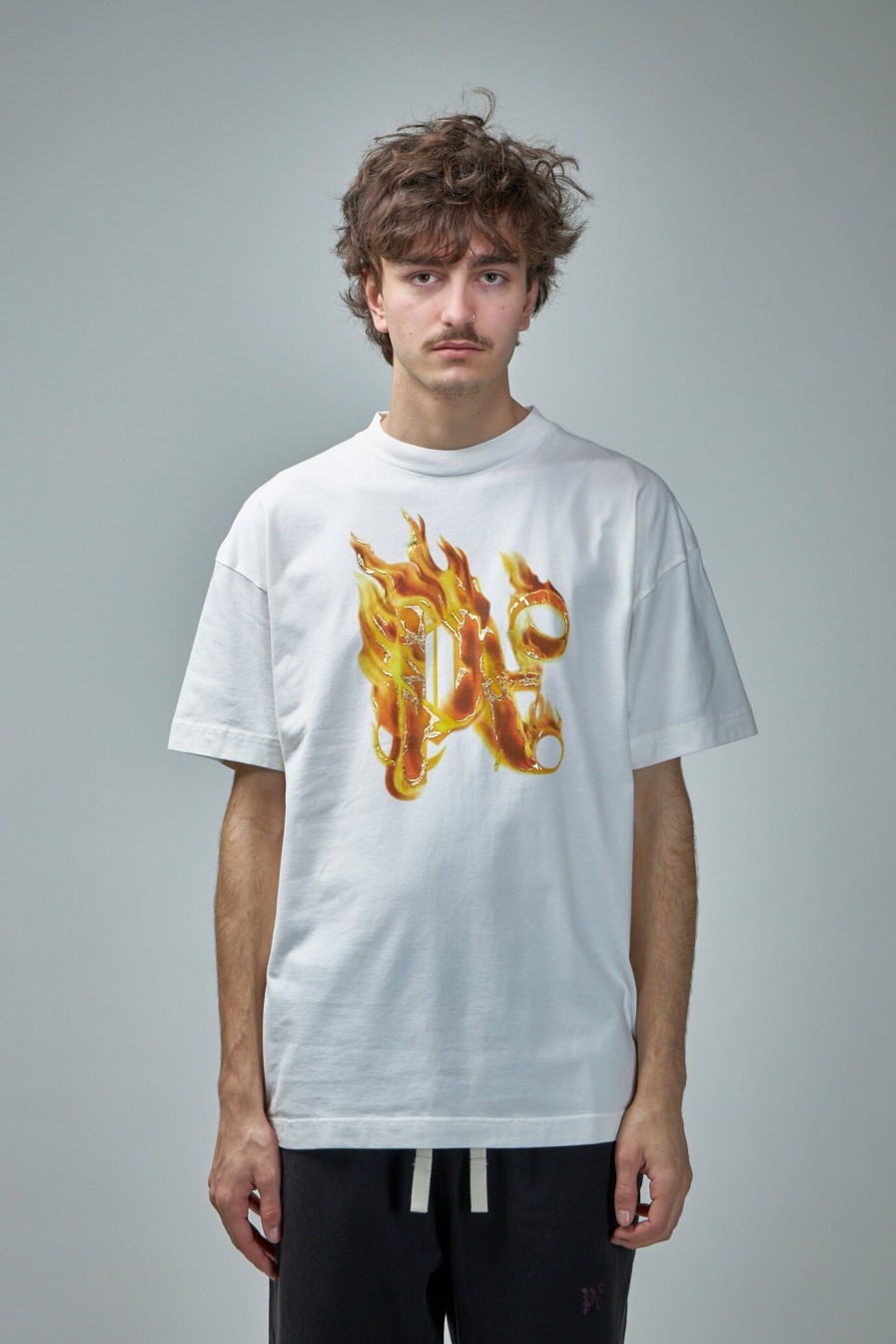 Palm Angels Burning Monogram Tee New