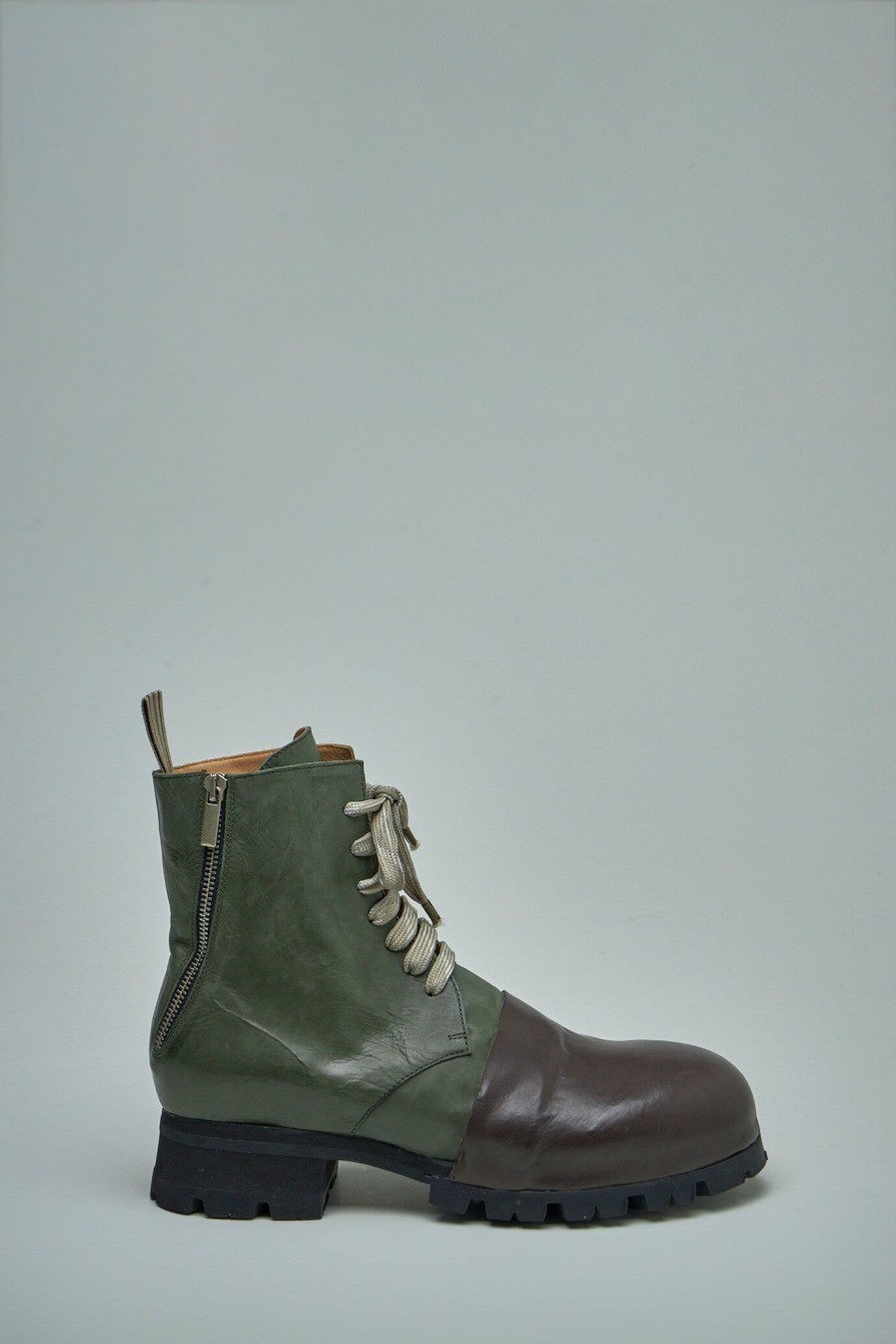 Ziggy Chen Toe-Capped Military Side-Zip Boots Wholesale