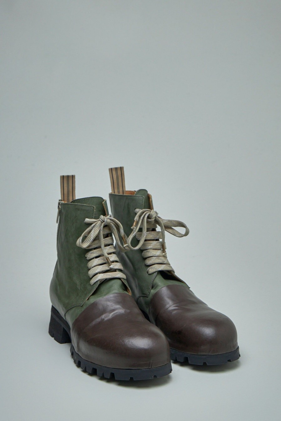 Ziggy Chen Toe-Capped Military Side-Zip Boots Wholesale