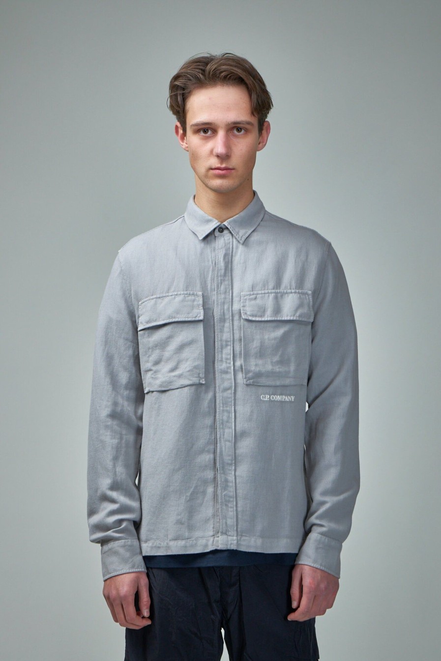 C.P. Company Borken Linen/Cotton Shirt Wholesale