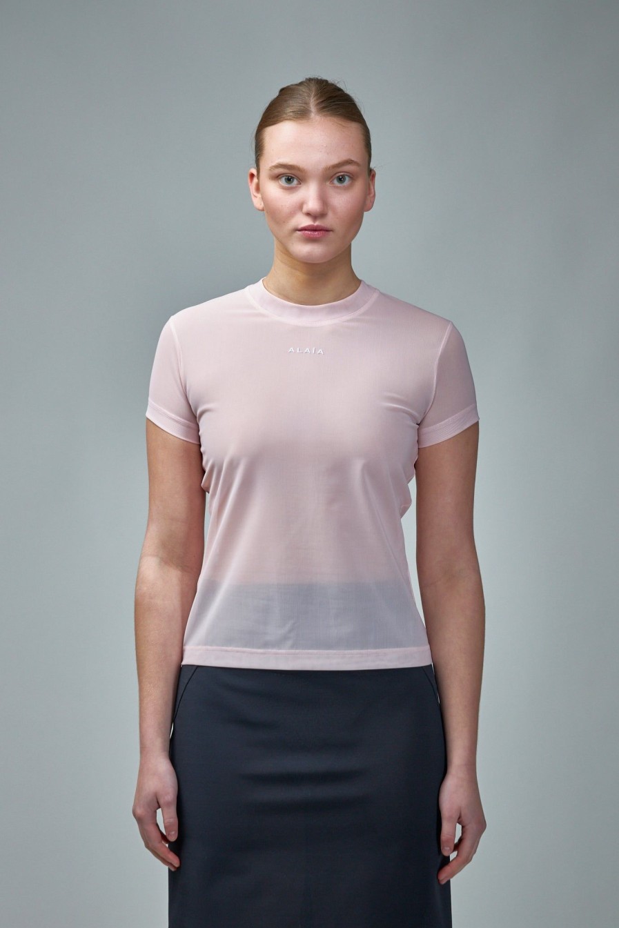 Alaïa T-Shirt Light Stretch Tulle Hot