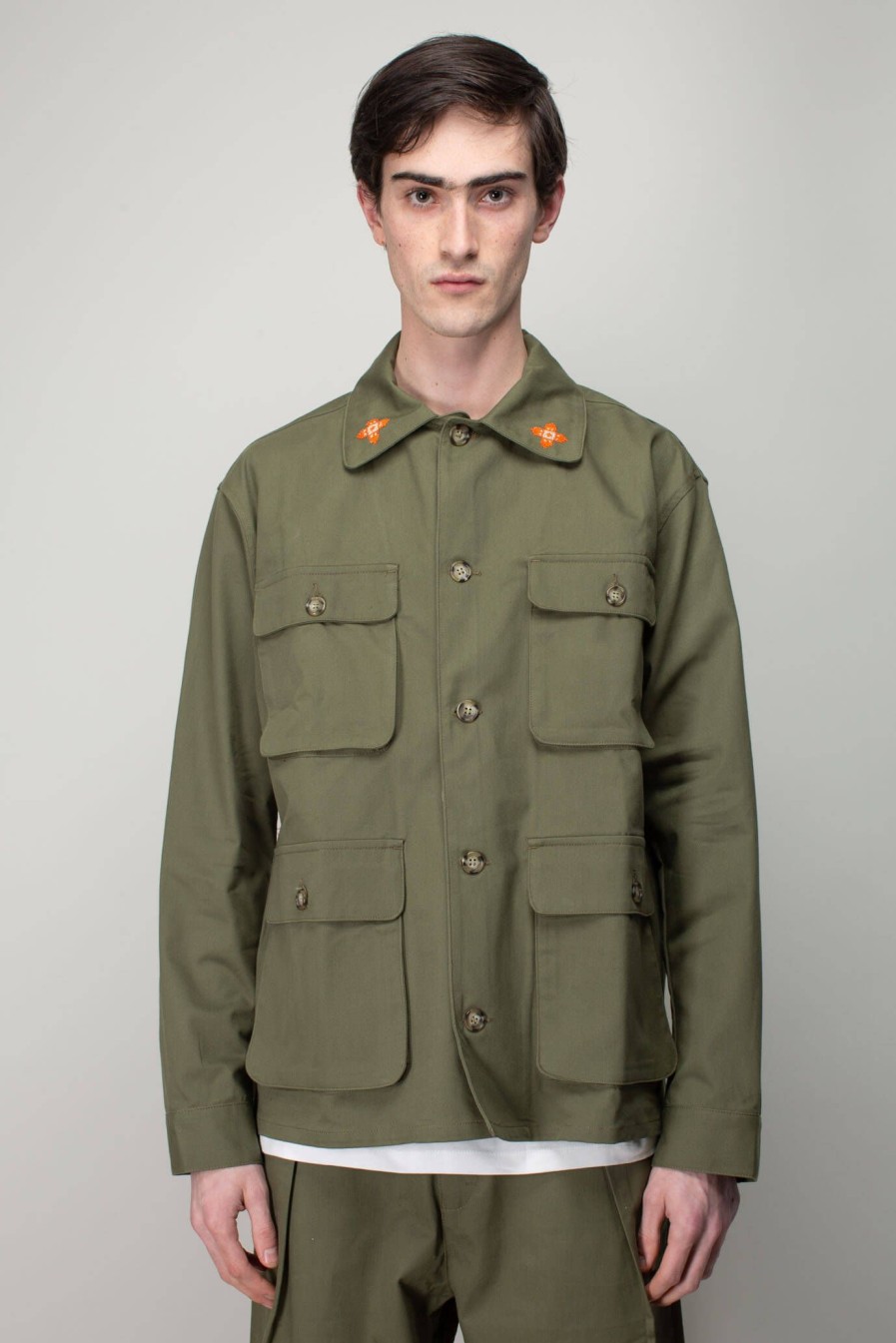 Adish Qurs Flap Pockets Overshirt Clearance