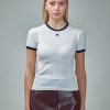 Courrèges Reedition Contrast T-Shirt Wholesale