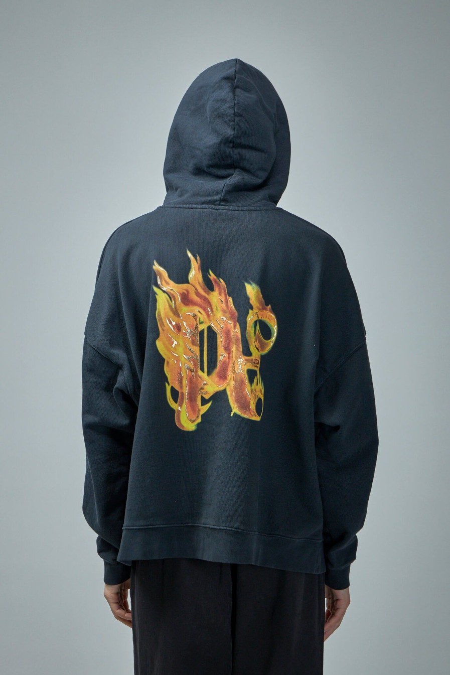 Palm Angels Burning Monogram Hoody Online