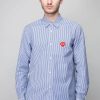 PLAY Comme des Garçons Mens Shirt Woven Stripe Hot