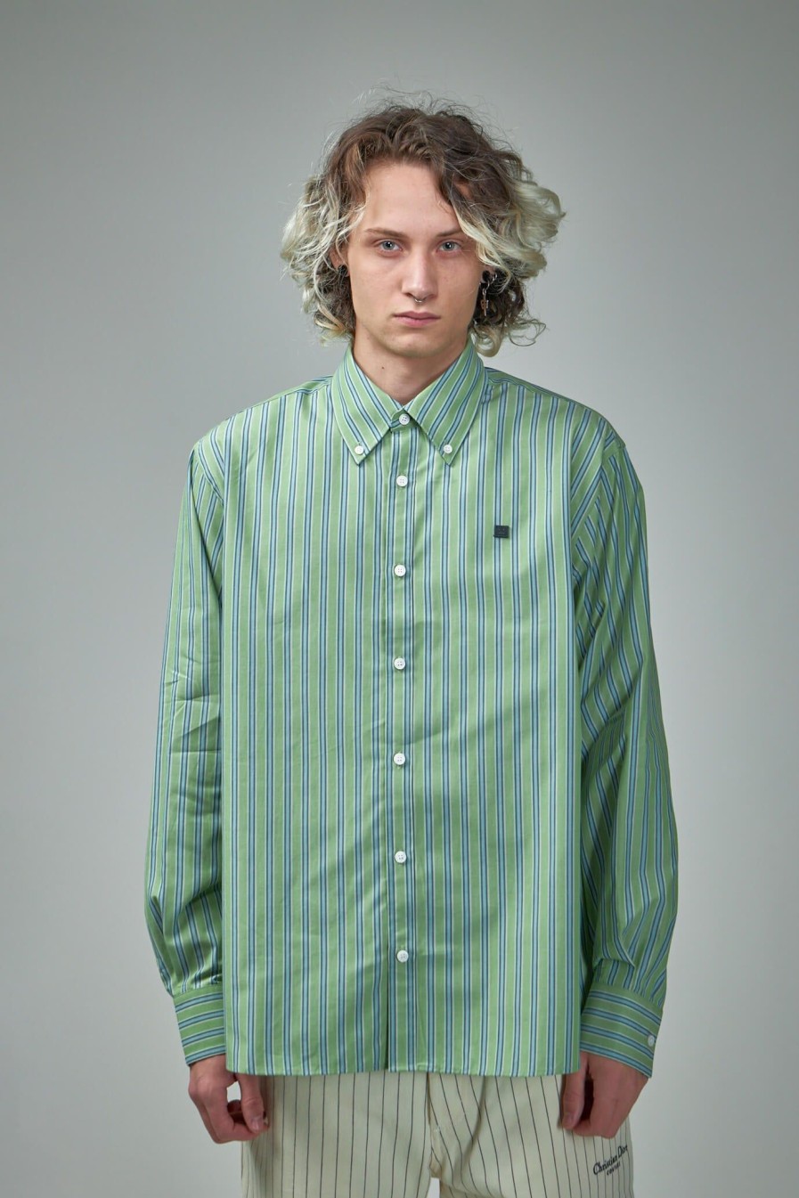 Acne Studios Striped Button Up Shirt Online