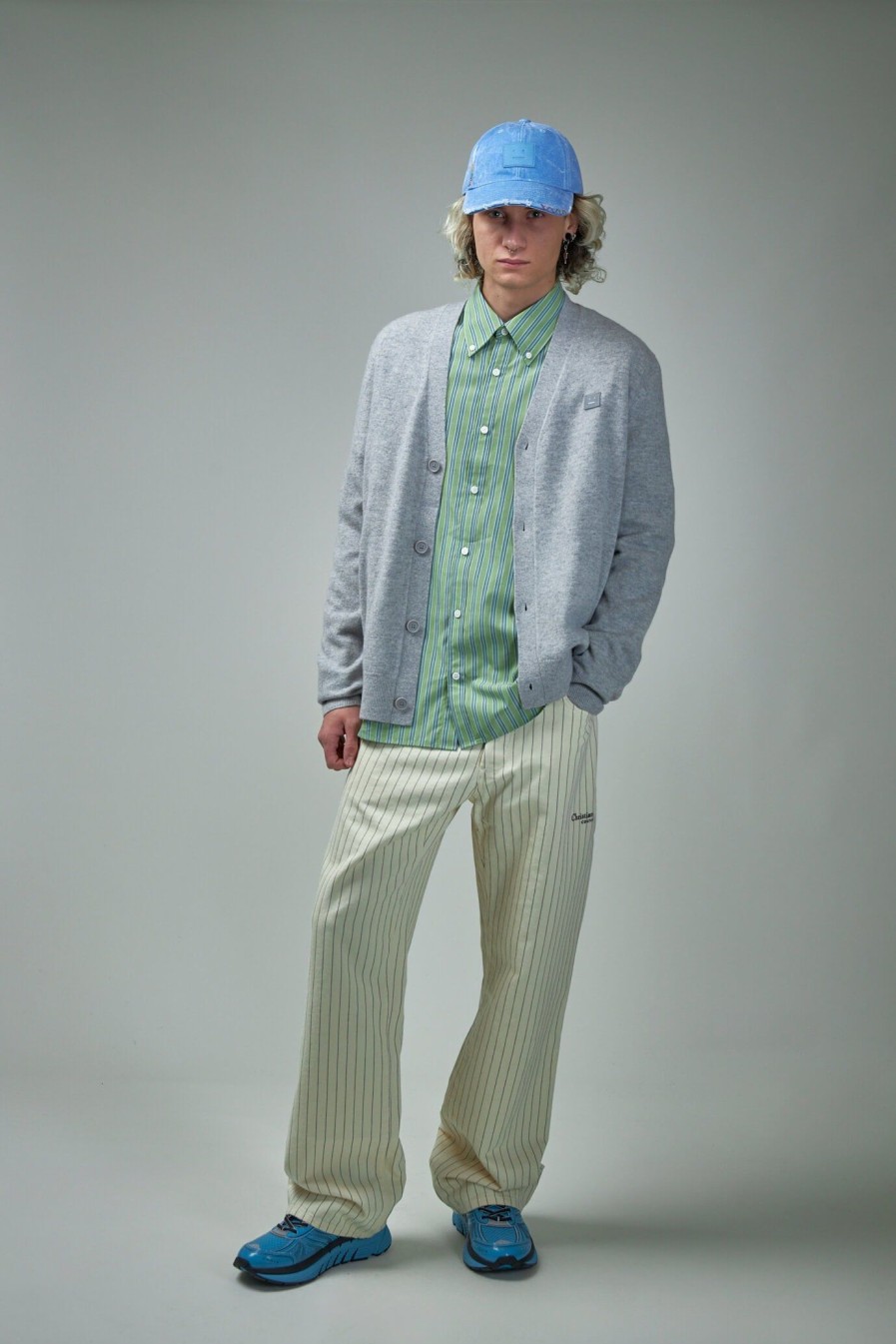 Acne Studios Striped Button Up Shirt Online