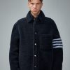 Thom Browne Leather Oversized Shirt Jacket Wholesale