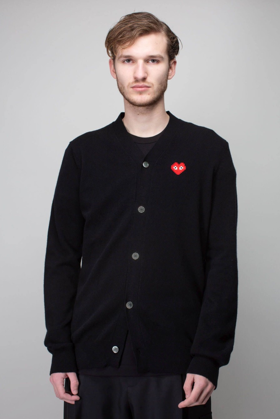 PLAY Comme des Garçons Mens Cardigan Knit Hot