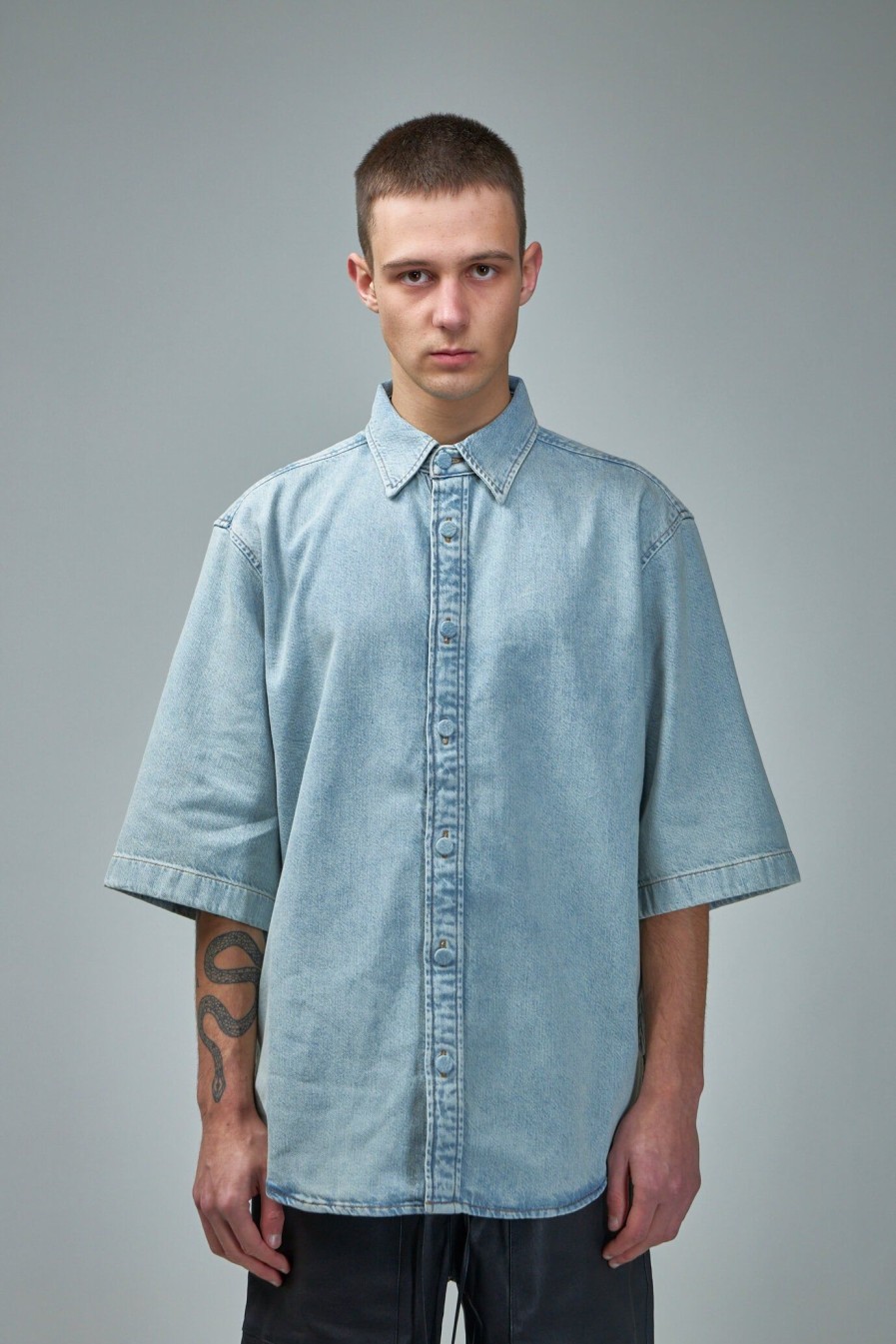 Acne Studios Denim Button-Up Shirt Wholesale