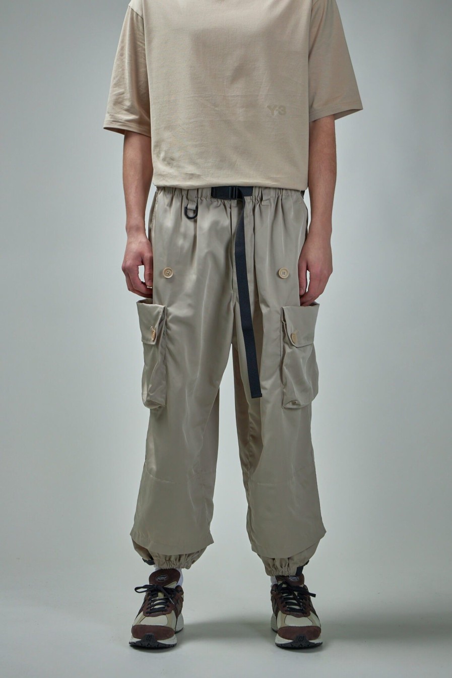 Y-3 Yohji Yamamoto Cuffed Twill Pants New