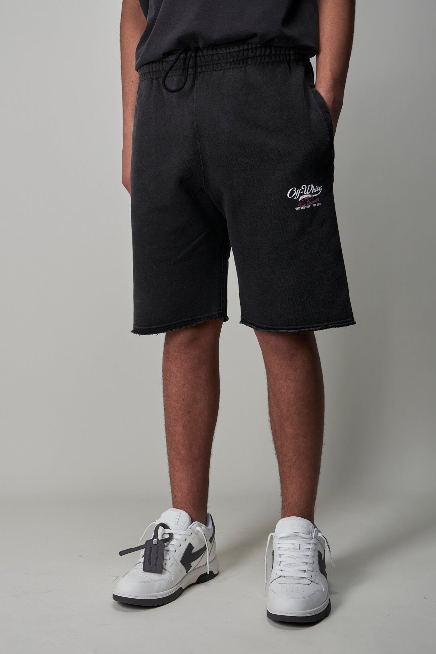 Off-White Wave Off Sweatshorts, Black Best