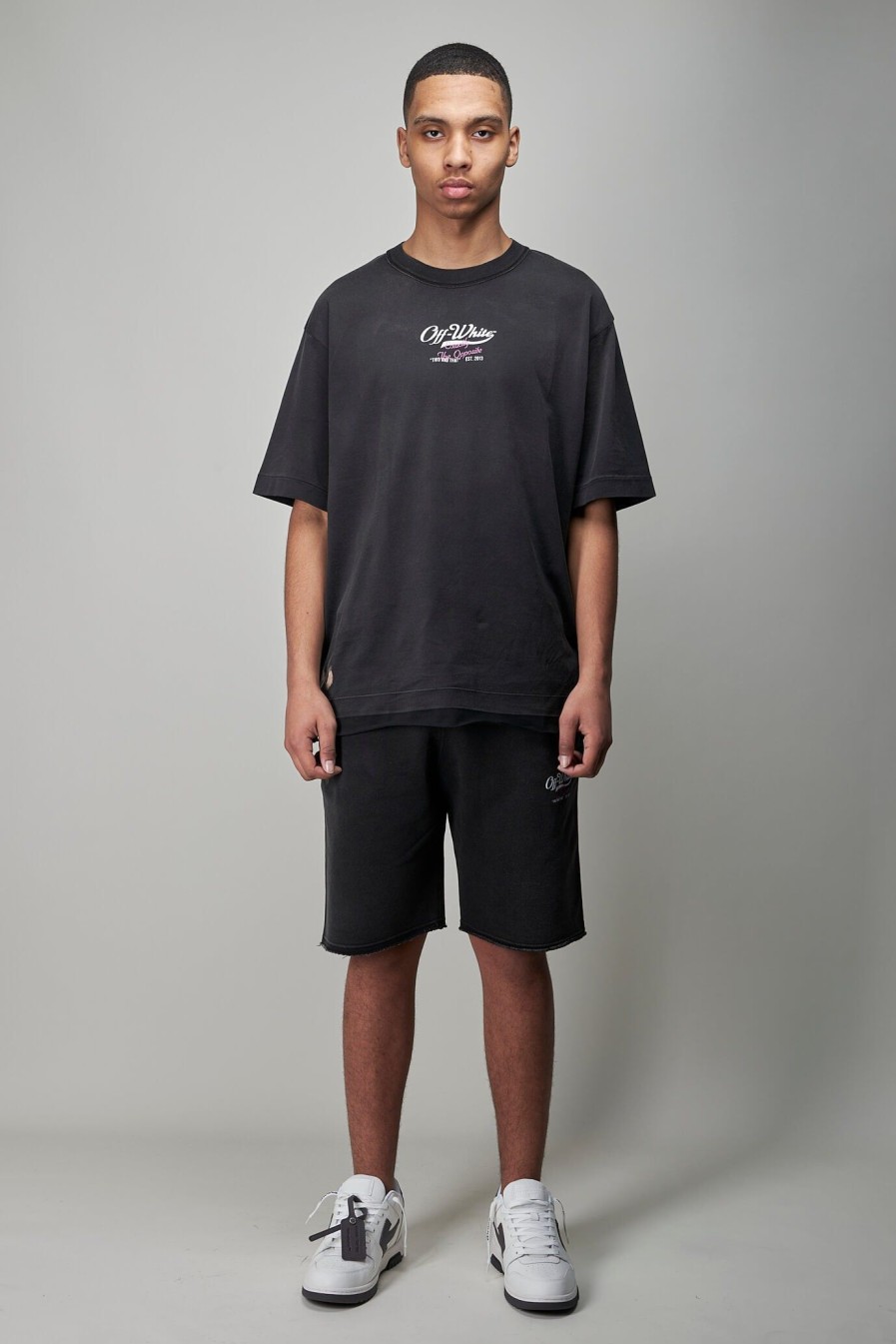 Off-White Wave Off Sweatshorts, Black Best