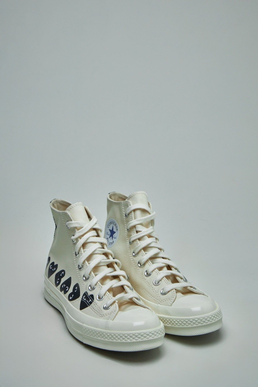 PLAY Comme des Garçons x Converse Multi Heart High Top Shoes New