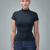 Alaïa Turtleneck Top Compact Cotton Rib Wholesale