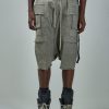 Rick Owens DRKSHDW Shorts In Denim Creatch Cargo Pods Hot