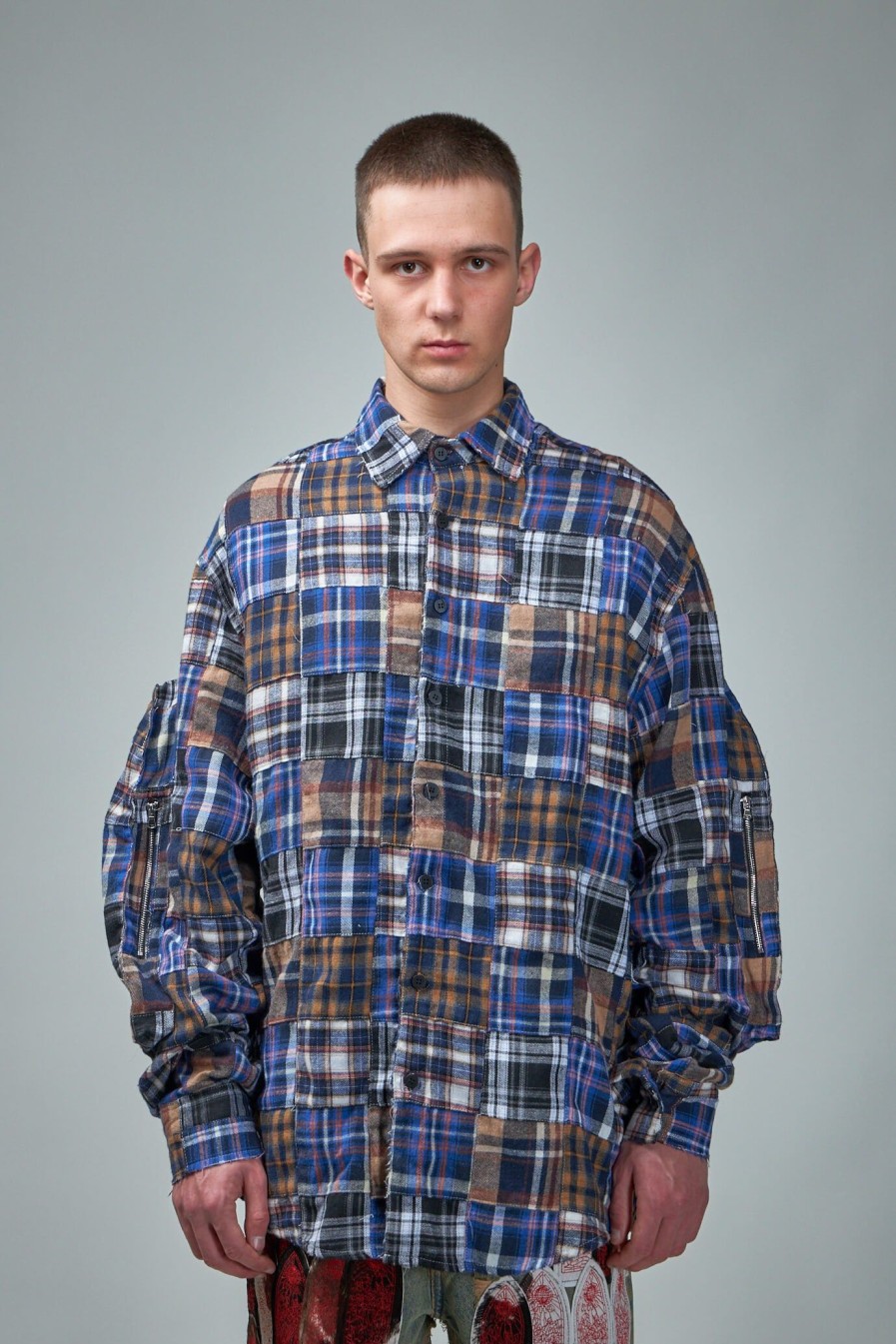 Who Decides War Multi-Plaid Pocket Flannel Wholesale