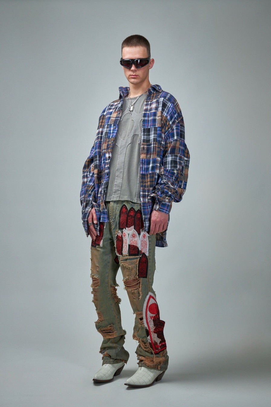 Who Decides War Multi-Plaid Pocket Flannel Wholesale