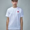 PLAY Comme des Garçons T-Shirt Short Sleeve Knit White Hot