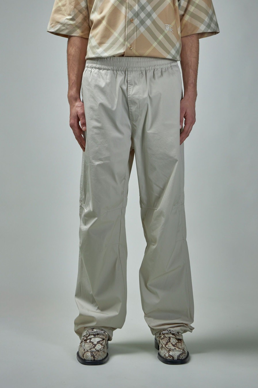 Burberry Cotton Blend Trousers Wholesale