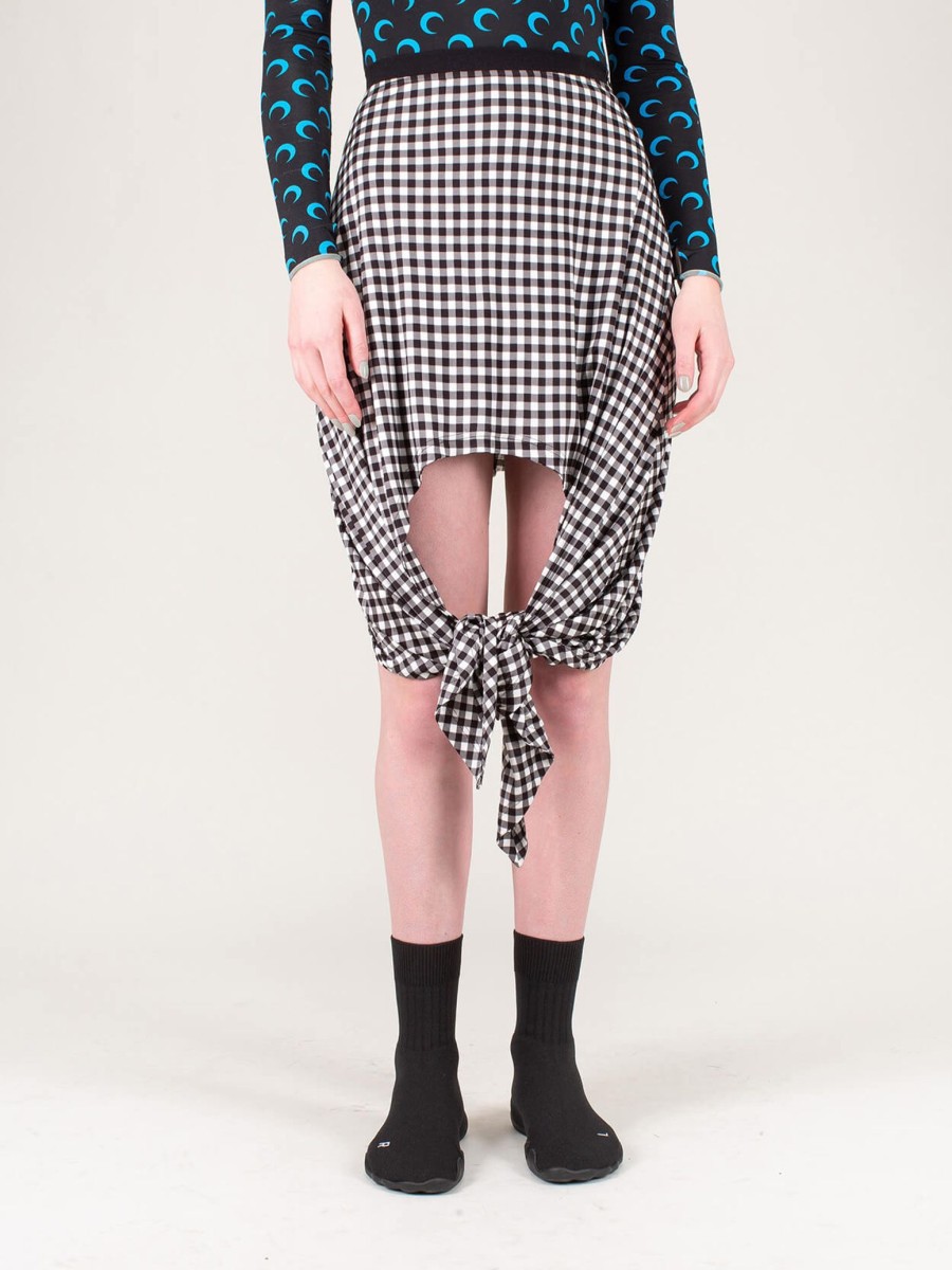 Burberry Scarf-Tie Detail Gingham Mini Skirt Online