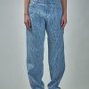 Mugler Laser Denim Pantalon Printed Star New