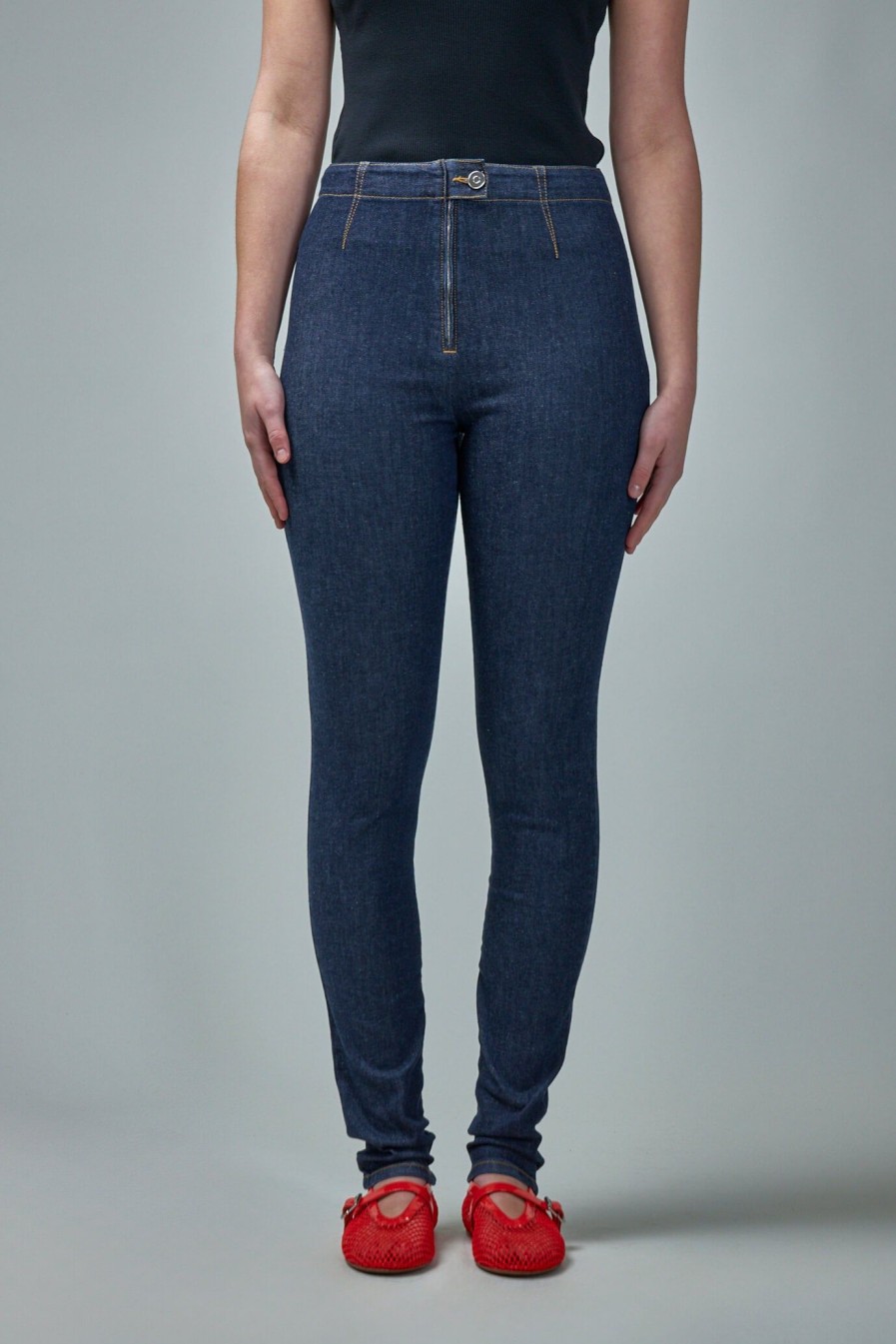 Alaïa Legging Pants Stretch Brut Denim Online