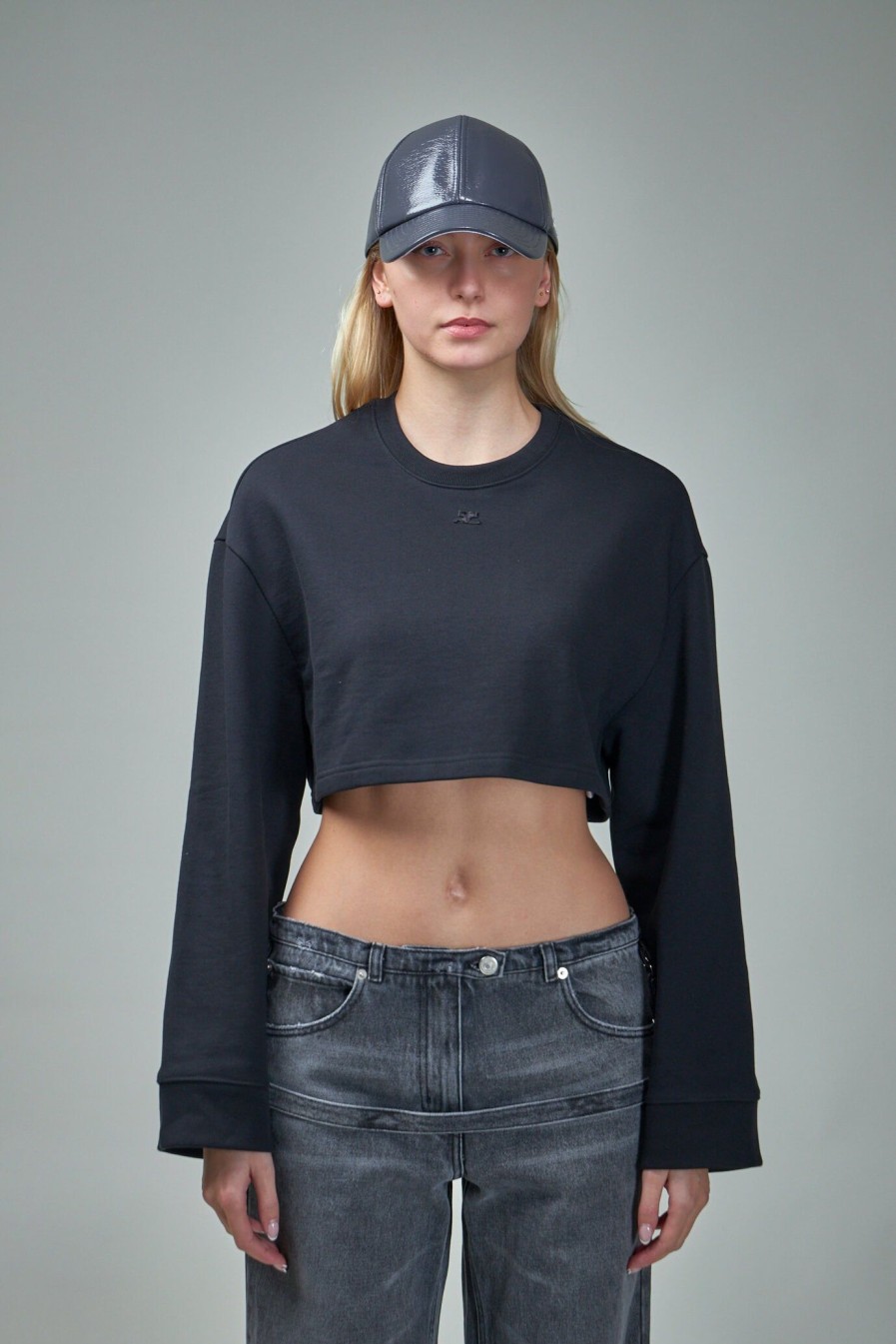 Courrèges Cocoon Fleece Cropped Sweater Wholesale