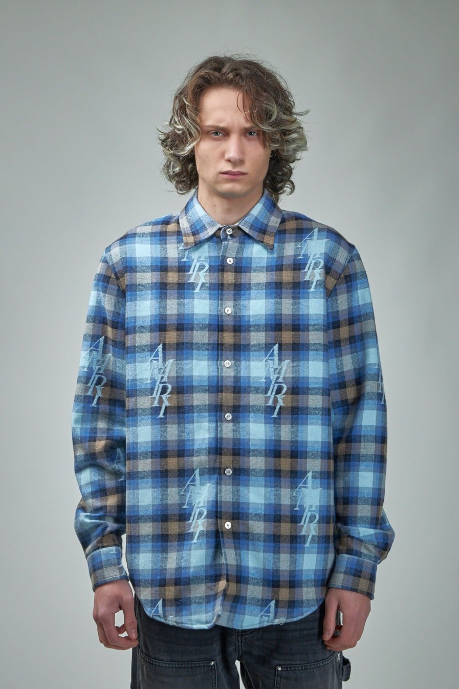 Amiri Amiri Staggered Plaid Flannel Hot