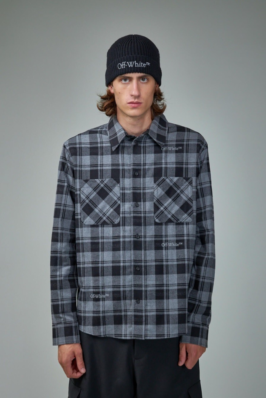 Off-White Check Flann Shirt Clearance