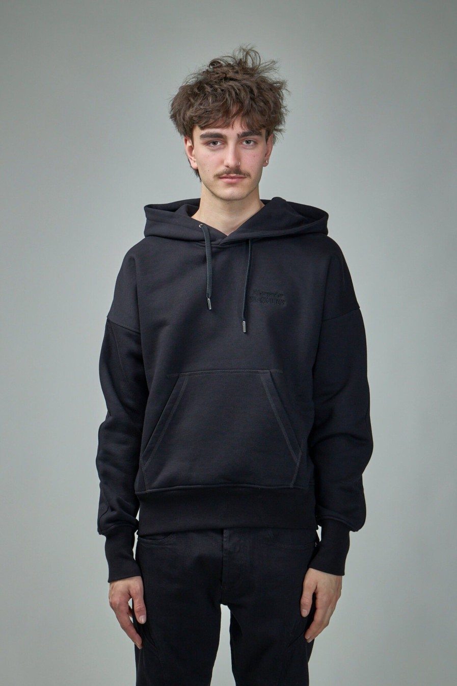 Alexander McQueen Drop Shoulder Hoodie Online