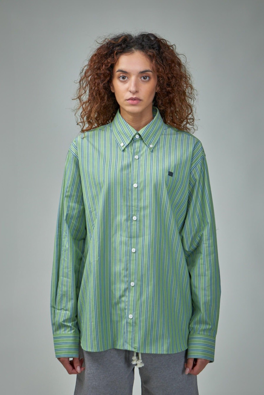 Acne Studios Striped Button Up Shirt Online