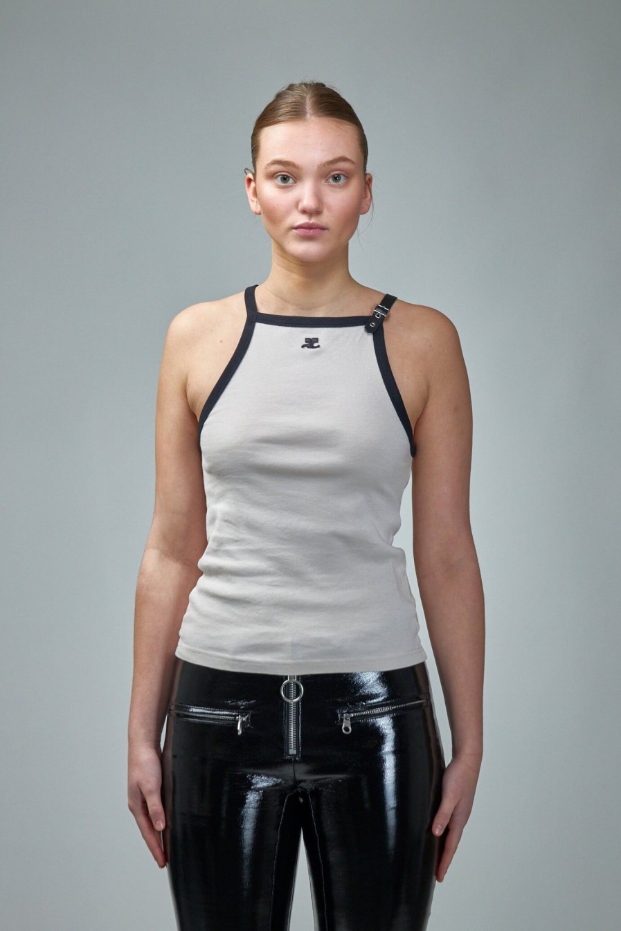 Courrèges Buckle Contrast Tank Top Best