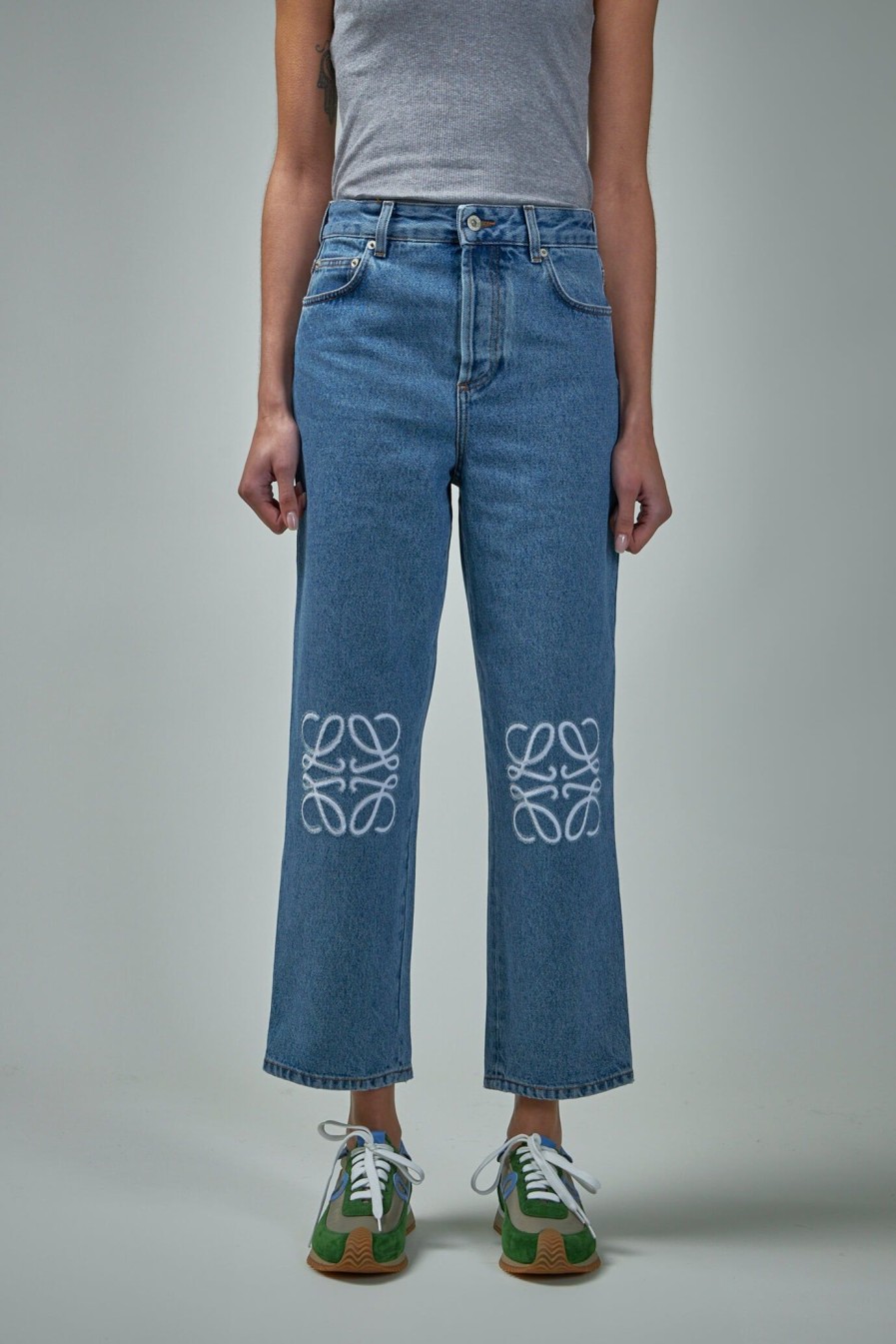 Loewe Anagram Cropped Jeans Best