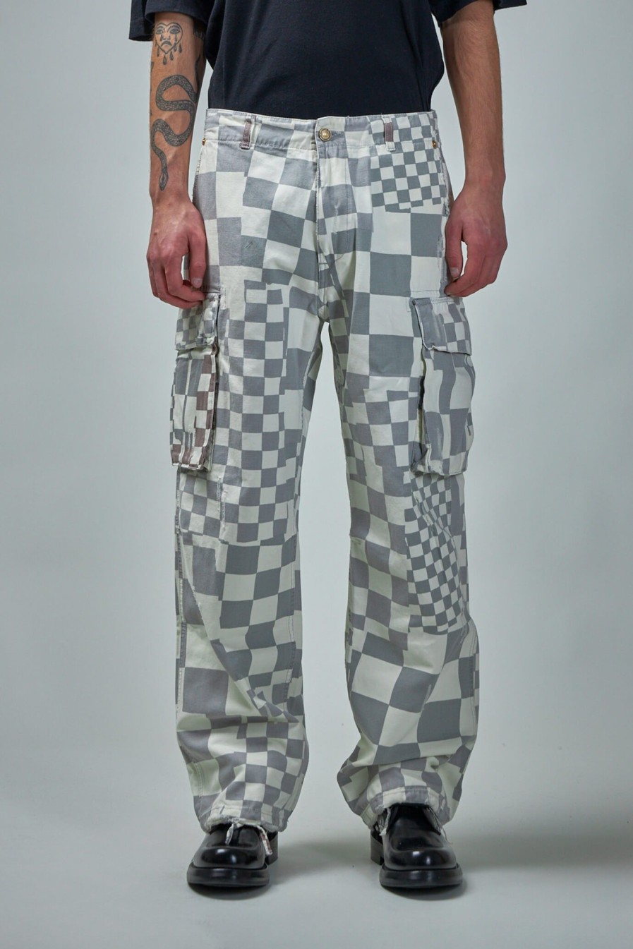 ERL Checkered Printed Cargo Pants Wholesale