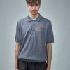 PLAY Comme des Garçons Polo -Neck Short Sleeve Knit Grey Best