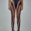 Mugler Sheer Spiral Leggings Online